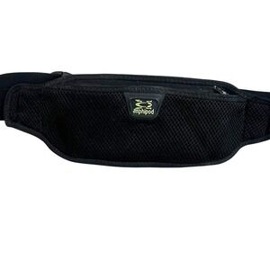 Amphipod Running Waist Pack | Black Adjustable Belt Zip Pocket Fitness Storage